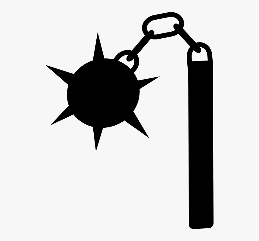 Mace, Morning Star, Flail, Medieval Weapon - Flail Clipart, HD Png Download, Free Download