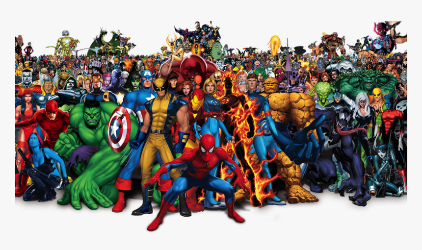 Superheroes And Villains - All Marvel Characters, HD Png Download, Free Download