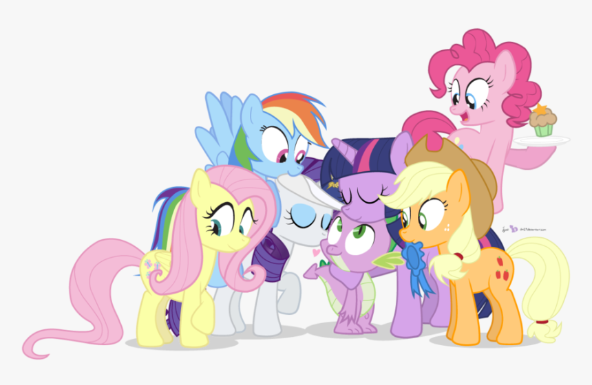 Mane 6 Kiss Spike, HD Png Download, Free Download