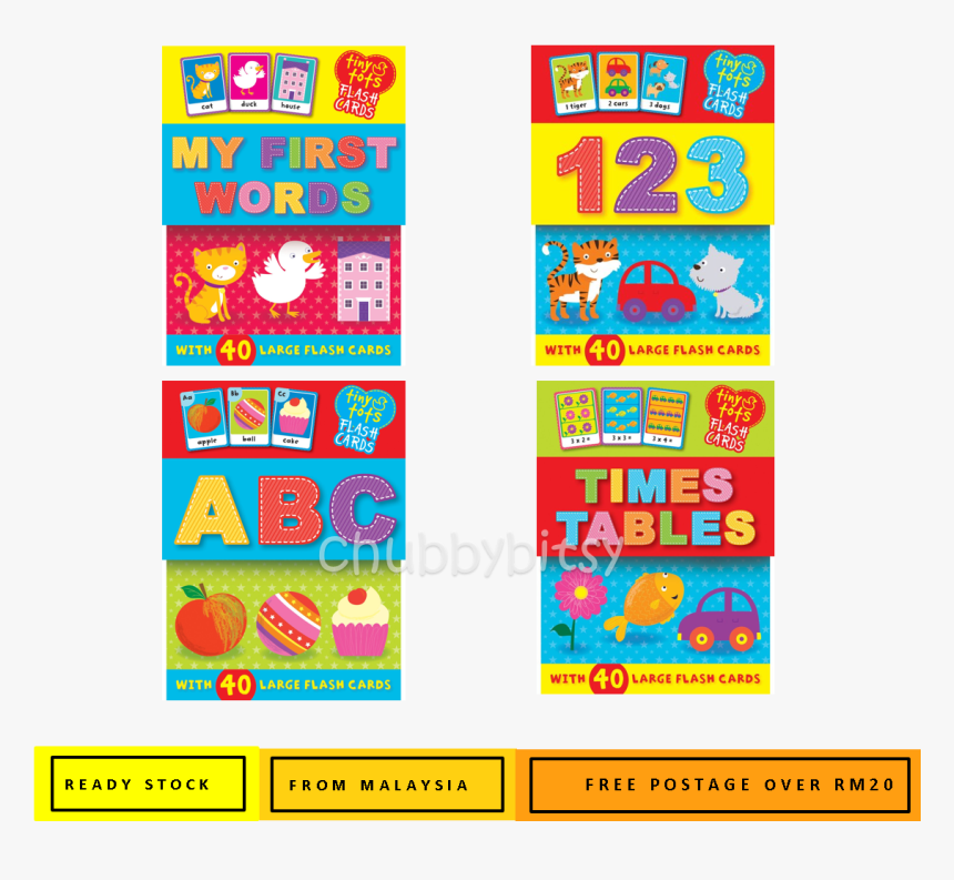 Bbw Tiny Tots Flash Card [igloo Books], HD Png Download, Free Download
