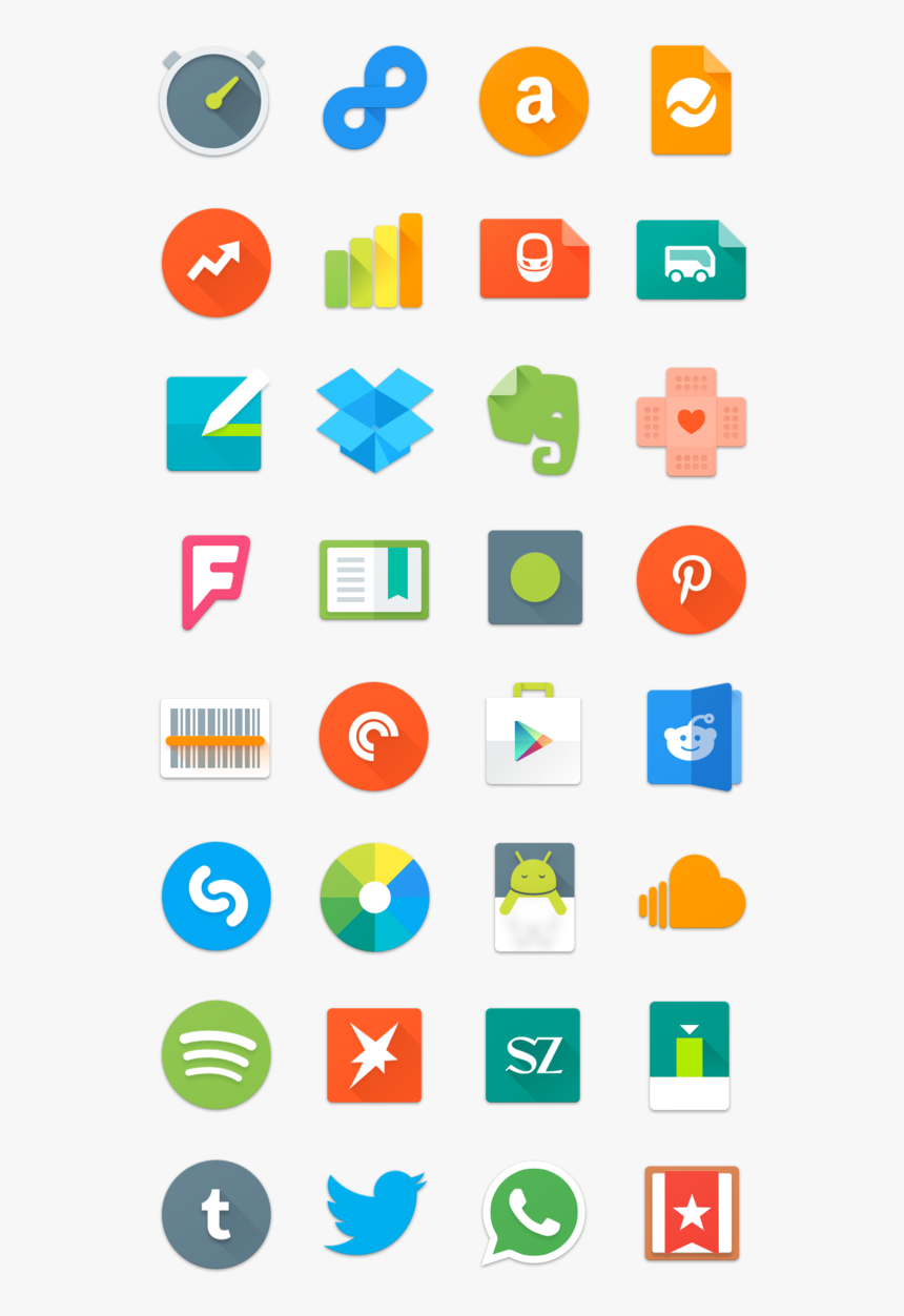 Android Lollipop Icon Set - Android App Icons Transparent, HD Png Download, Free Download