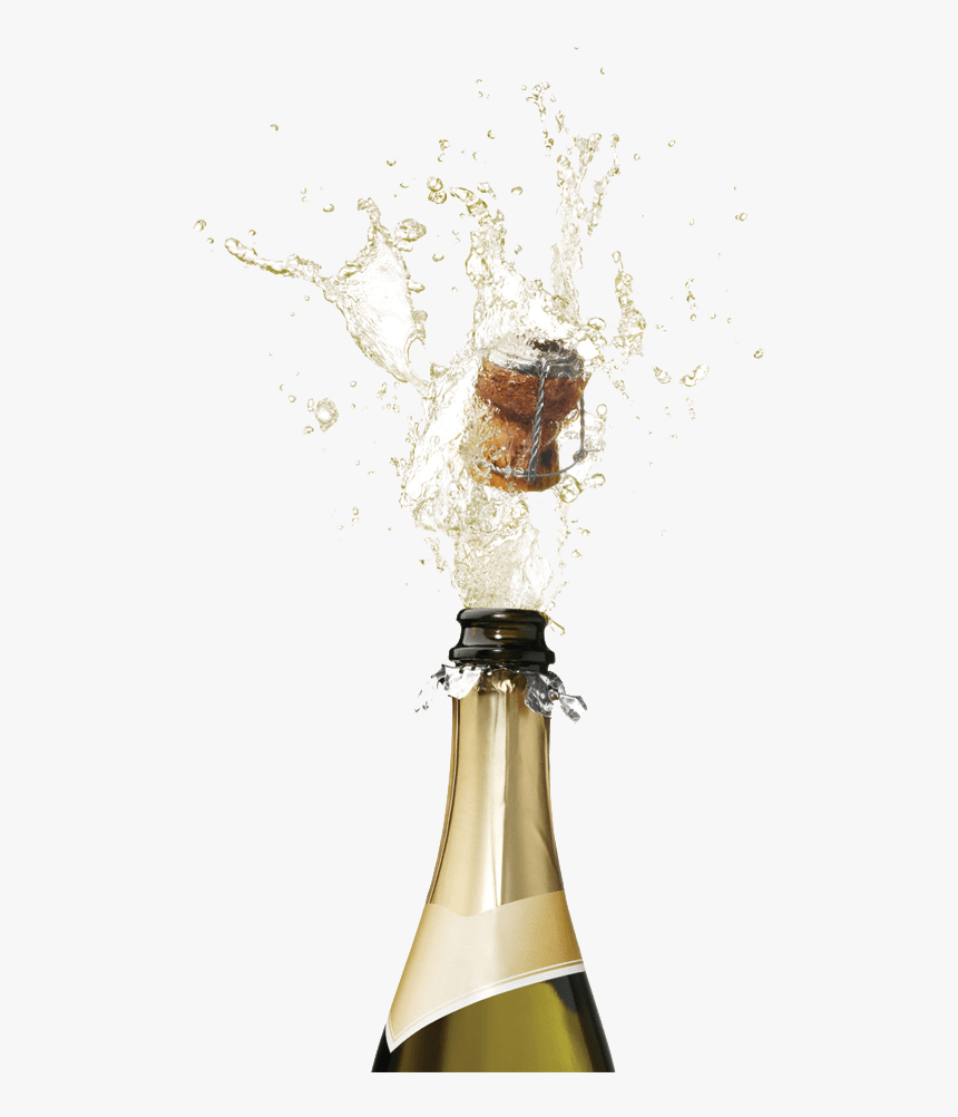 Champagne Sparkling Wine Bottle Fizz - Champagne Bottle Popping Png, Transparent Png, Free Download