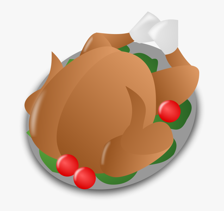 Clip Art Turkey Clip Art Christmas - Christmas Dinner Cartoon Png, Transparent Png, Free Download