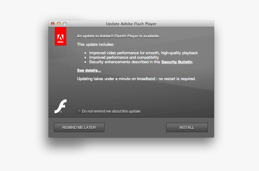 Adobe Flash Update, Do People Still Notice It - Adobe Flash Player Update Notification, HD Png Download, Free Download