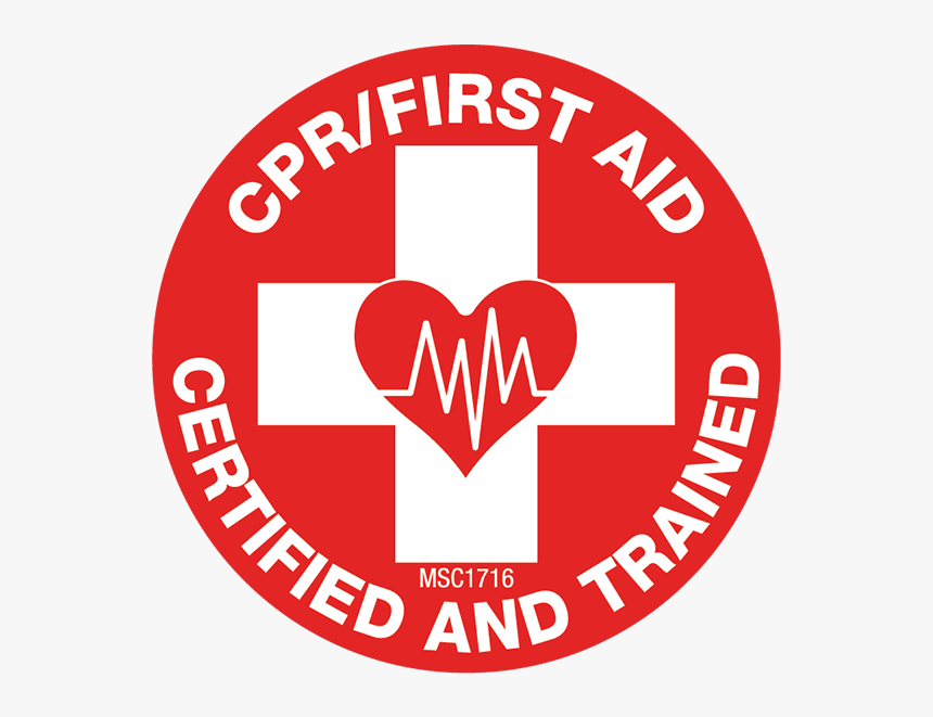 Cpr/first Aid Certified And Trained Hard Hat Emblem - First Aid Trained Logo, HD Png Download, Free Download