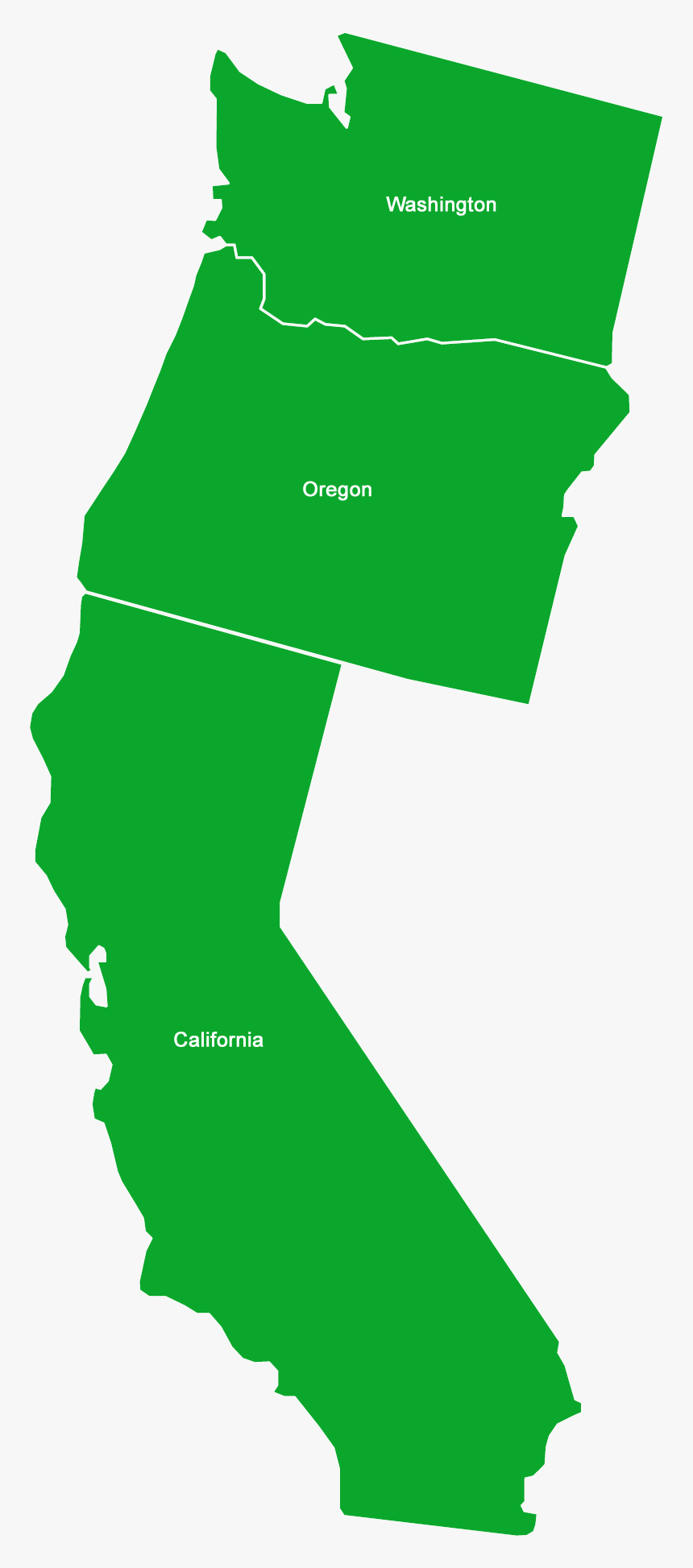 West Coast States Outline , Png Download - West Coast States Outline, Transparent Png, Free Download
