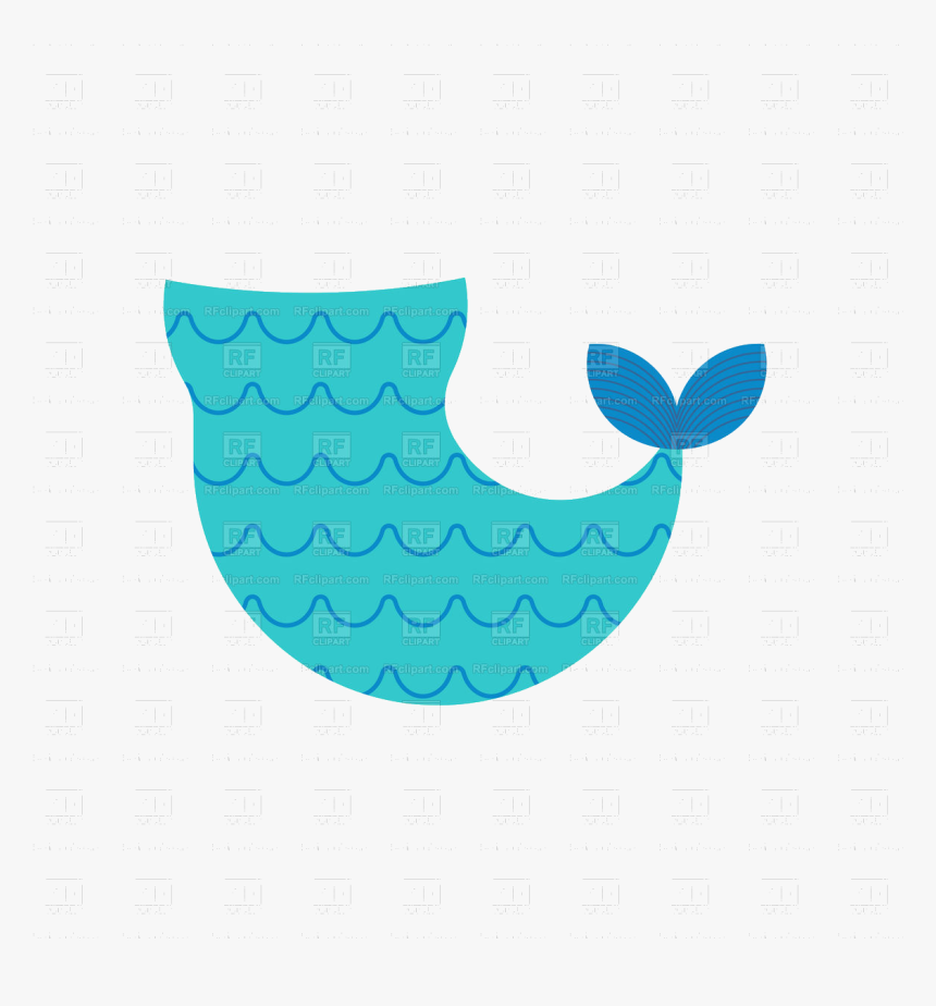 Mermaid Tail Isolated Template Vector Image Illustration - Vector Graphics, HD Png Download, Free Download