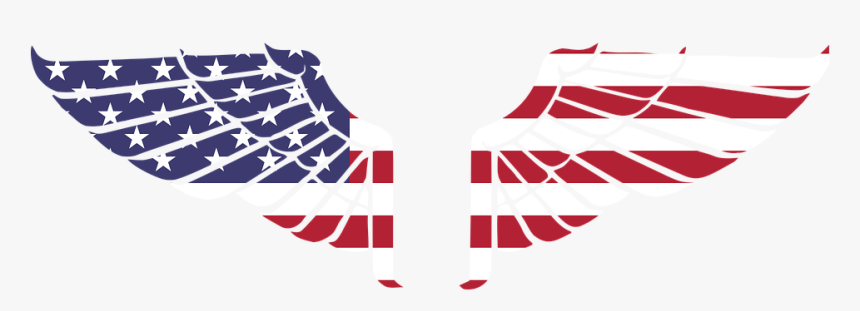 Amerika, Sayap, Bendera, Merah, Putih, Biru, Bintang - American Flag Angel Wings Svg, HD Png Download, Free Download