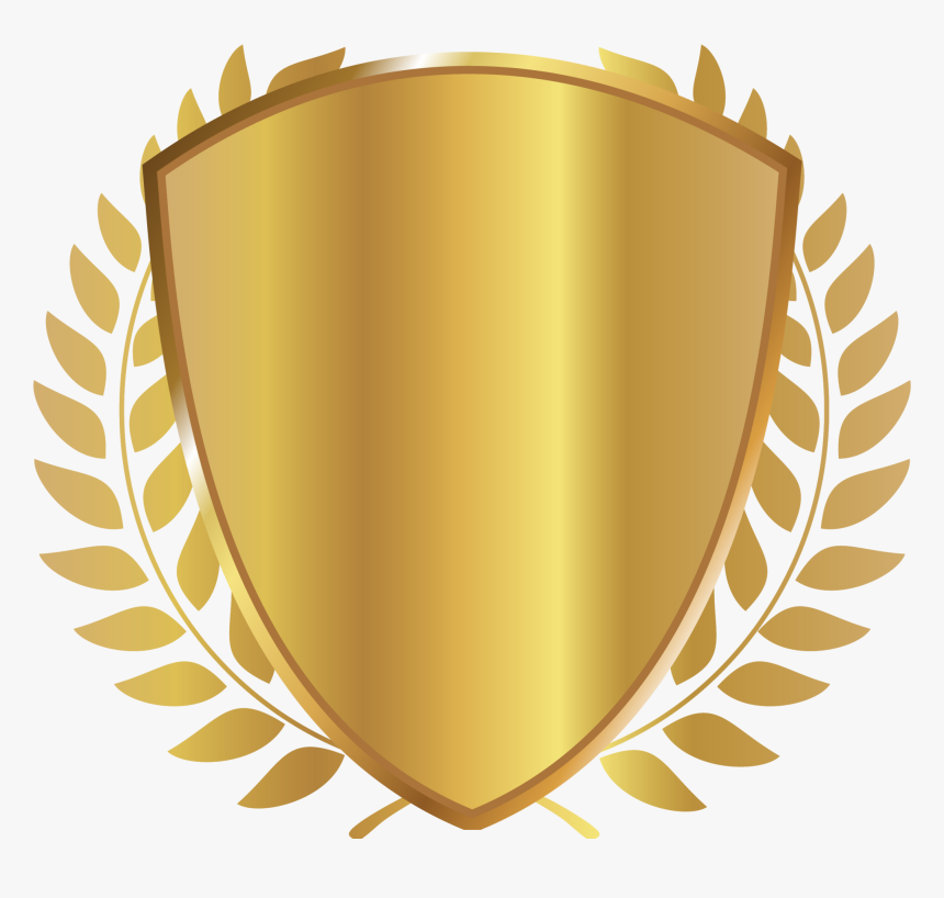 Business Financial Adviser Award Laurel Golden Badge - Transparent Background Gold Shield Png, Png Download, Free Download