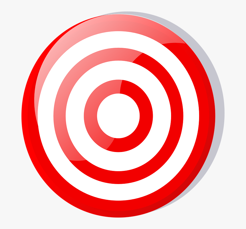 Target, Mata Banteng, Merah, Putih, Akurat, Menang - Target Clipart Transparent, HD Png Download, Free Download