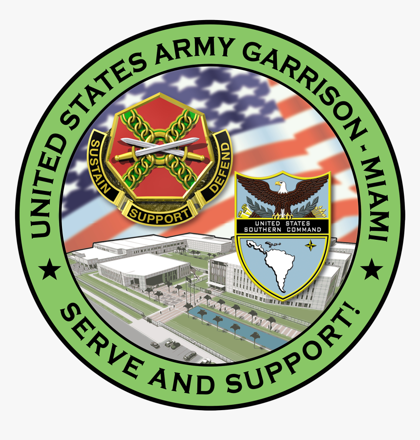 Army Garrison Miami Official Command Logo - Us Army Garrison Miami Logo, HD Png Download, Free Download