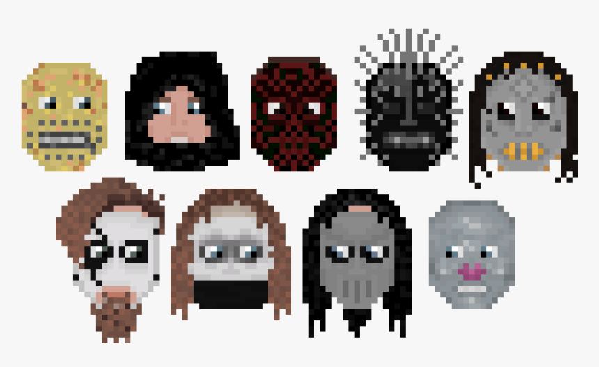 Pixel Art De Slipknot Mask, HD Png Download, Free Download