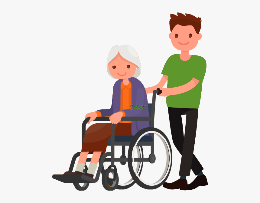 Cartoon Person In Wheelchair Transparent, HD Png Download - kindpng