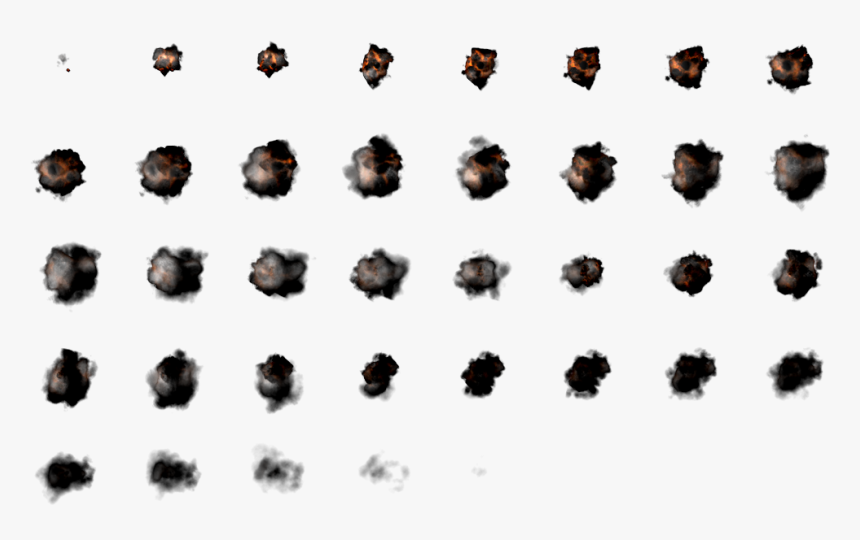 Smoke Explosion Sprite Sheet, HD Png Download, Free Download