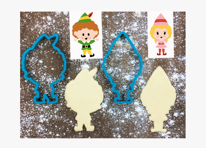 Buddy & Jovie The Elves Cookie Cutter Set - Cartoon, HD Png Download, Free Download