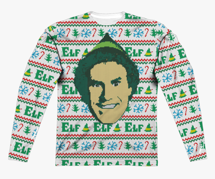 Happy Christmas Elf Family Elf Tees Elf Buddy Kids - Ugly Christmas Movie Sweaters, HD Png Download, Free Download