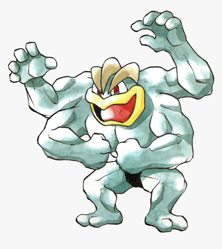 Machamp Pokemon Red And Green Official Render Art - Pokemon Machamp Fan Art, HD Png Download, Free Download