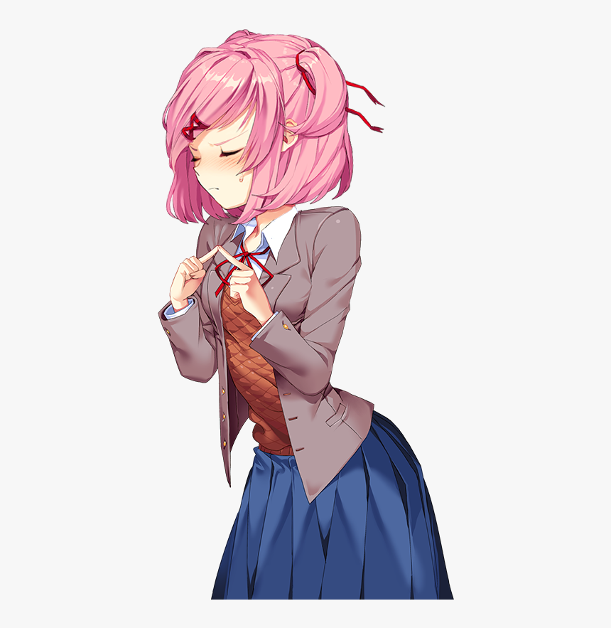 Sayori Doki Doki Literature Club Sprite, HD Png Download, Free Download