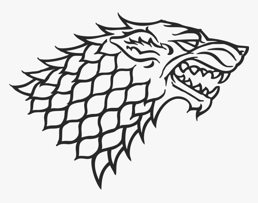 Game Of Thrones Crown Lineart - Game Of Thrones Stark Logo Png, Transparent Png, Free Download