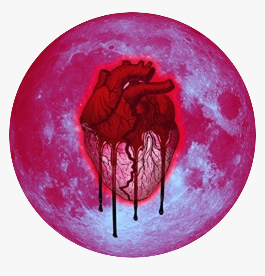 #moon #heart #blood #heartbroken #bloody #lost #redmoon - Heartbreak On A Full Moon Album, HD Png Download, Free Download