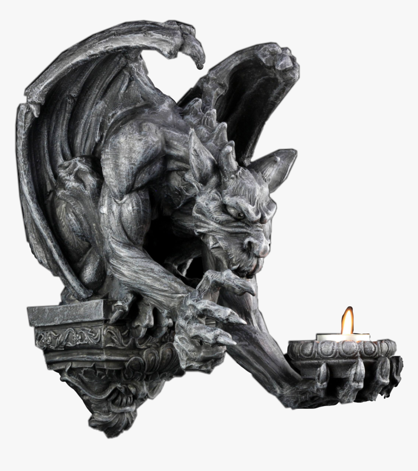 #gargoyle #statue #stone #candle #freetoedit #remixme - Gargoyle Wall Tealight Holder, HD Png Download, Free Download