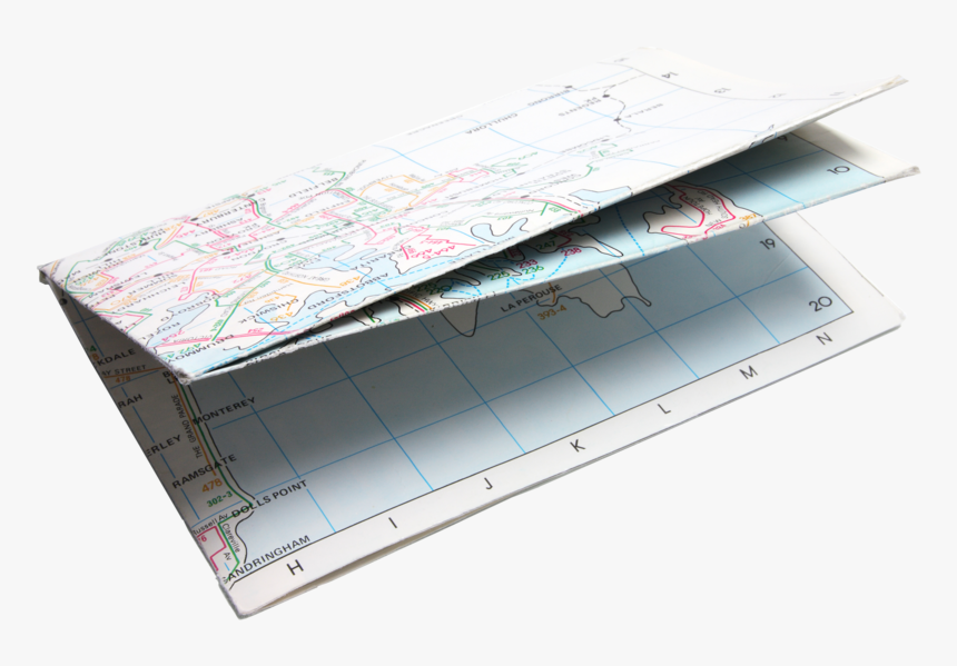 Folded Map Png - Map White Background Folded, Transparent Png, Free Download