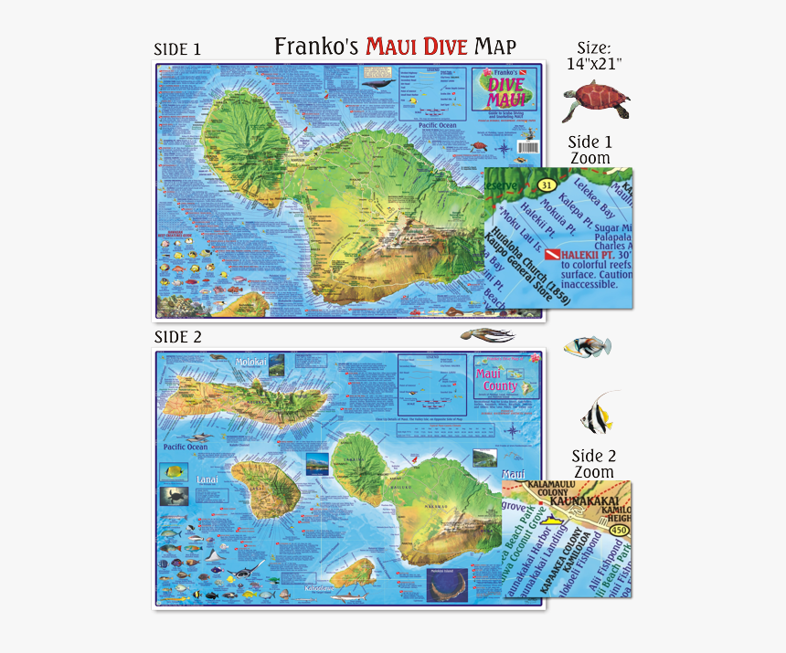 Maui Dive Map, HD Png Download, Free Download