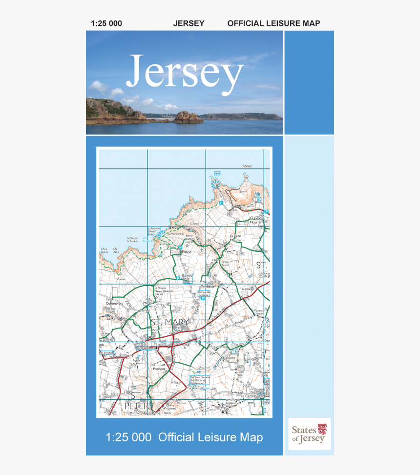 Jersey Official Leisure Map - Ordnance Survey Map Jersey, HD Png Download, Free Download
