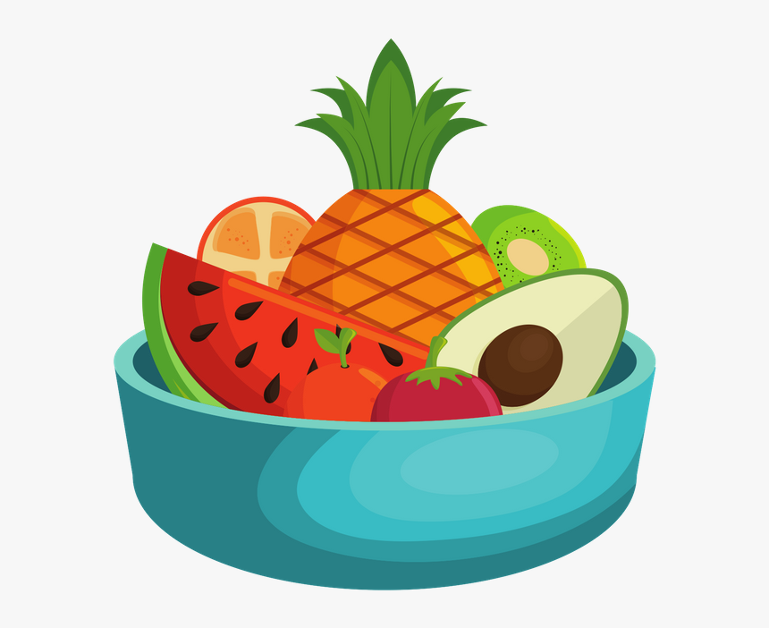 Fruit Bowl - Healthy Food Clipart Png, Transparent Png, Free Download