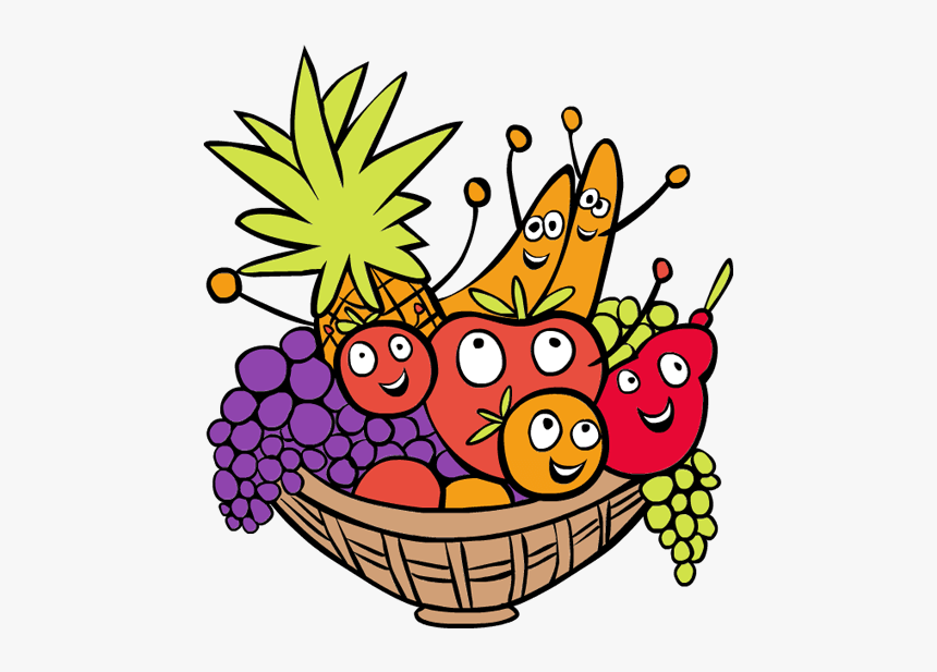 Basket At Getdrawings Com - Cartoon Fruit Basket Clipart, HD Png Download, Free Download