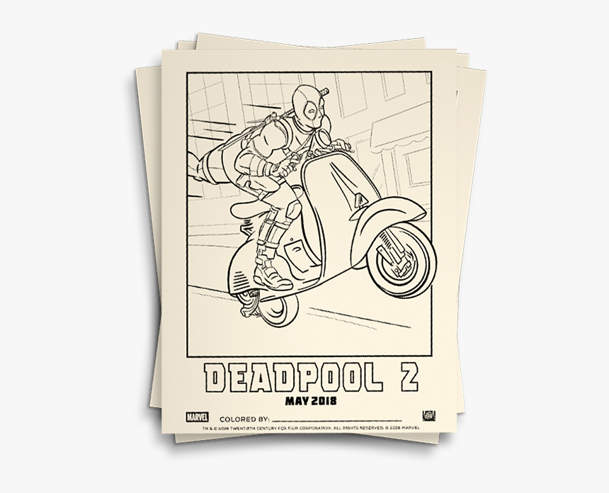 Deadpool 2 Coloring Pages, HD Png Download, Free Download