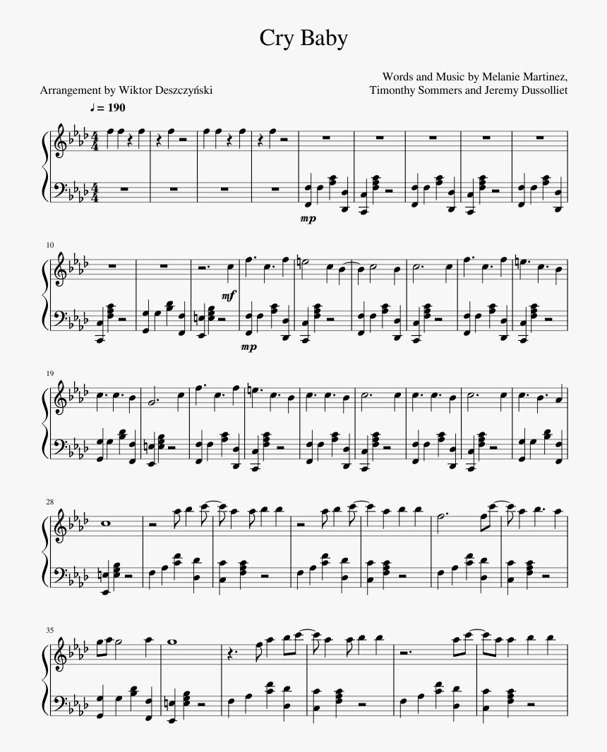 We Are Number One Piano Sheet, HD Png Download, Free Download