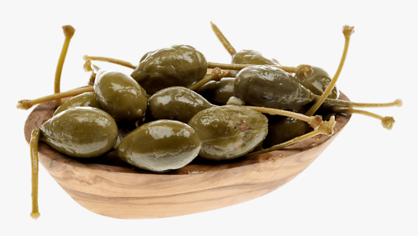 Fresh Capers In A Wooden Bowl - Big Capers, HD Png Download, Free Download