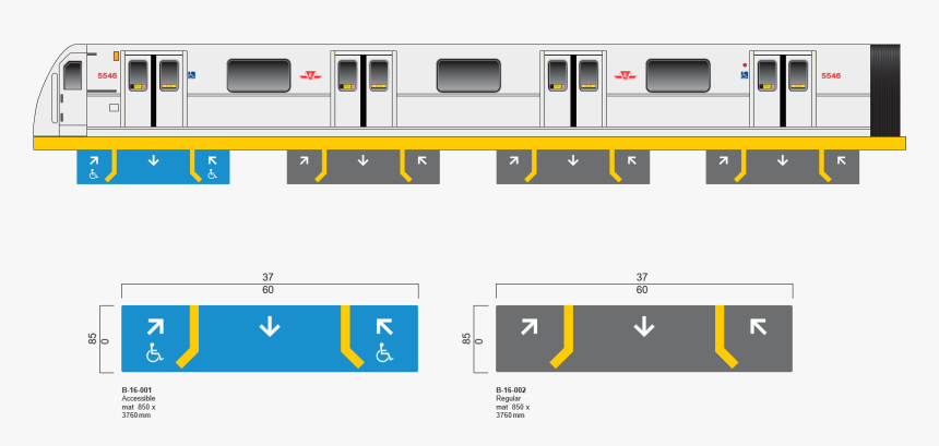 Diagram Of Decals On Subway - Ttc Hours Of Operation, HD Png Download, Free Download