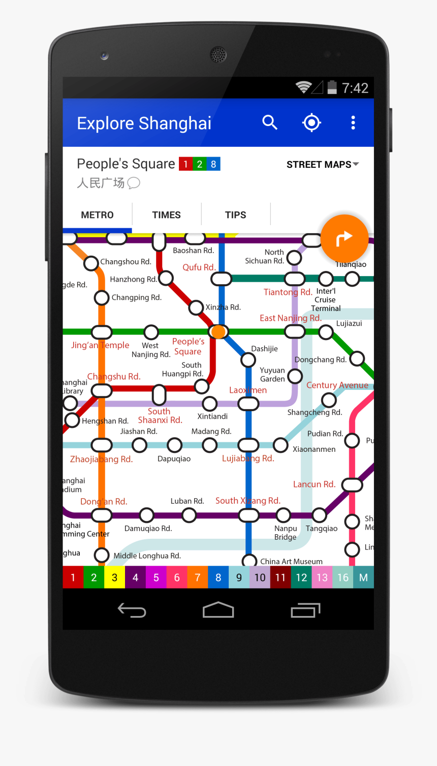 Material-nexus5 Framed - Shanghai Metro Line 7, HD Png Download, Free Download