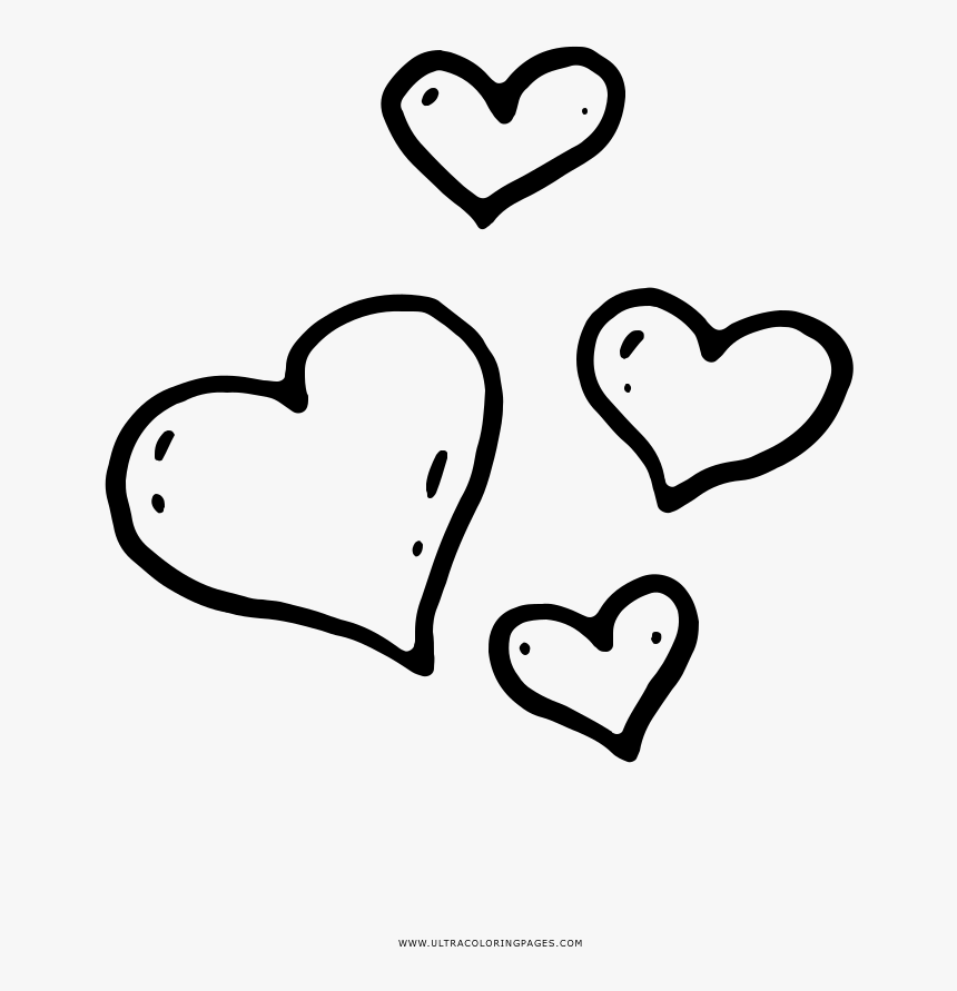 Corações Coloring Page - Heart, HD Png Download, Free Download