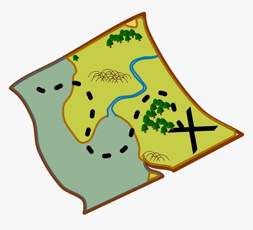 Treasure Map Clip Art, HD Png Download, Free Download