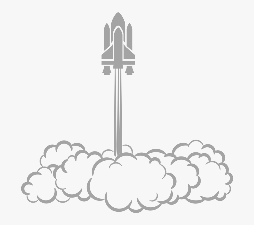 Plant,black And White - Rocket Launch Clip Art, HD Png Download, Free Download