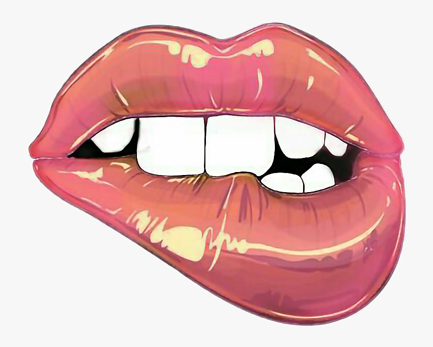 Png Pngtumblr Aesthetic Labios Girls - Lip Stickers, Transparent Png, Free Download