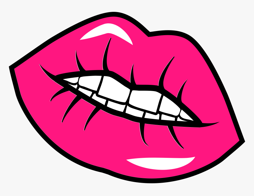 Transparent Lipstick Clipart Png - Pop Art Pink Lips, Png Download, Free Download