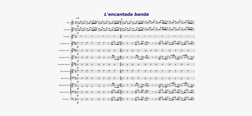 Partition De Saxophone Alto L Encantada, HD Png Download, Free Download