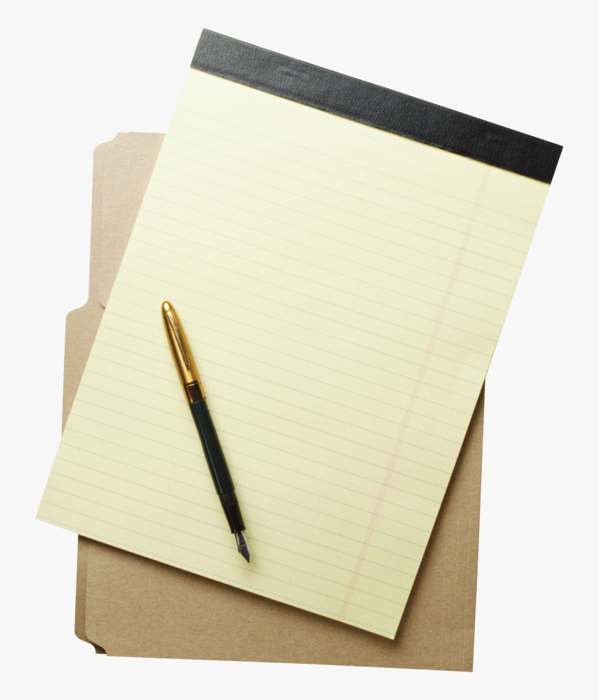 Paper Notepad Knife - Блокнот И Ручка Пнг, HD Png Download, Free Download