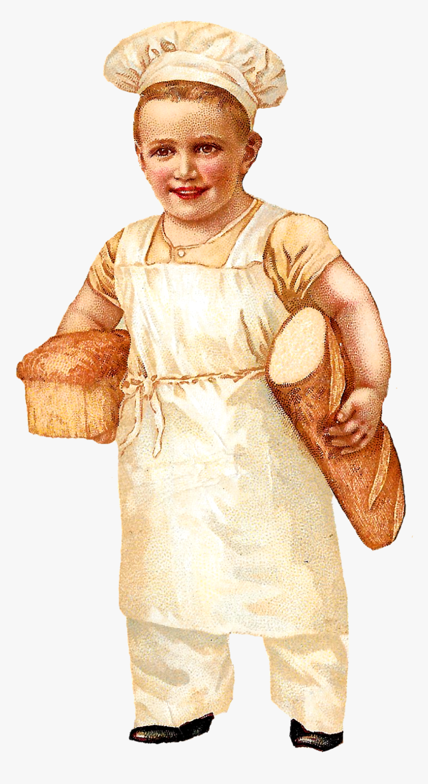 Bread Baker Baking Boy Image Vintage Illustration Clipart - Vintage Bread Clipart, HD Png Download, Free Download