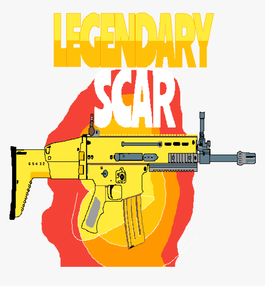 Pixilart Scar By Gamergod - Draw A The Scar Fortnite, HD Png Download, Free Download