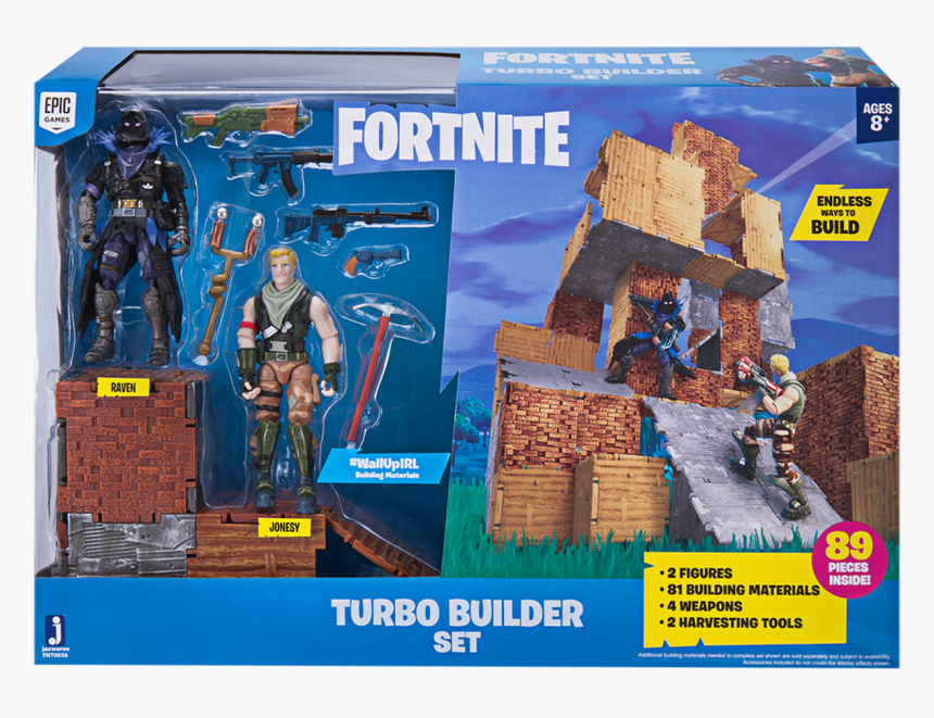 Jonesy & Raven Turbo Builder 2 Figure Set - Turbo Builder Fortnite, HD Png Download, Free Download