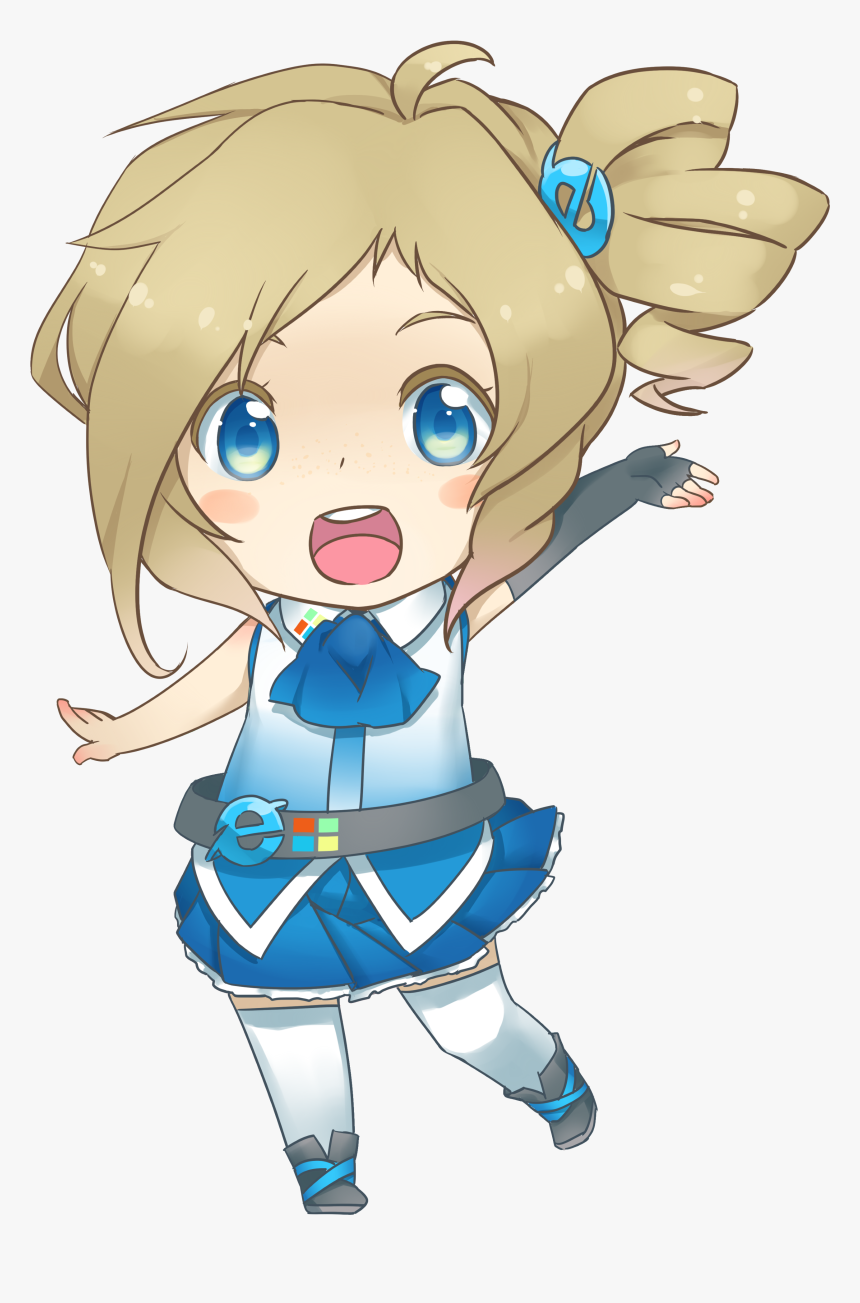 Windows Explorer Clipart Png - Internet Explorer Chan Chibi, Transparent Png, Free Download