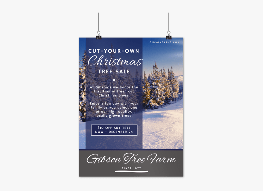 Christmas Tree Sale Poster Template Preview - Banner, HD Png Download, Free Download