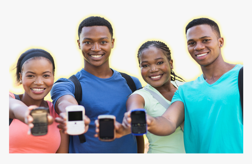 African College Students Png , Png Download - College Students On Phones, Transparent Png, Free Download