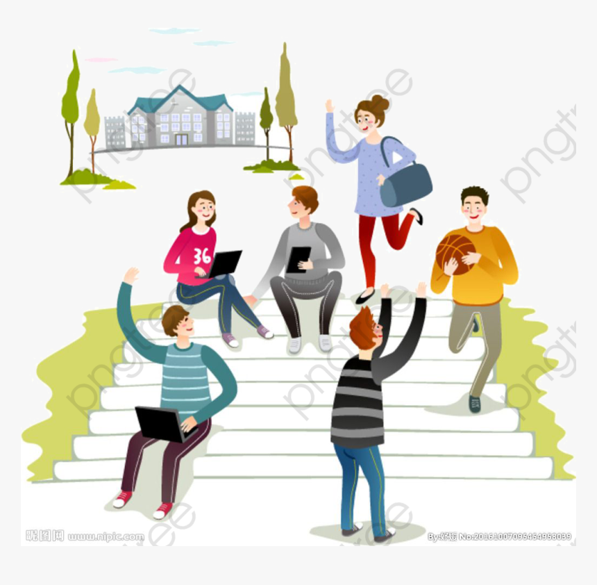 Transparent Confused Student Clipart - College Students Clip Art, HD Png Download, Free Download