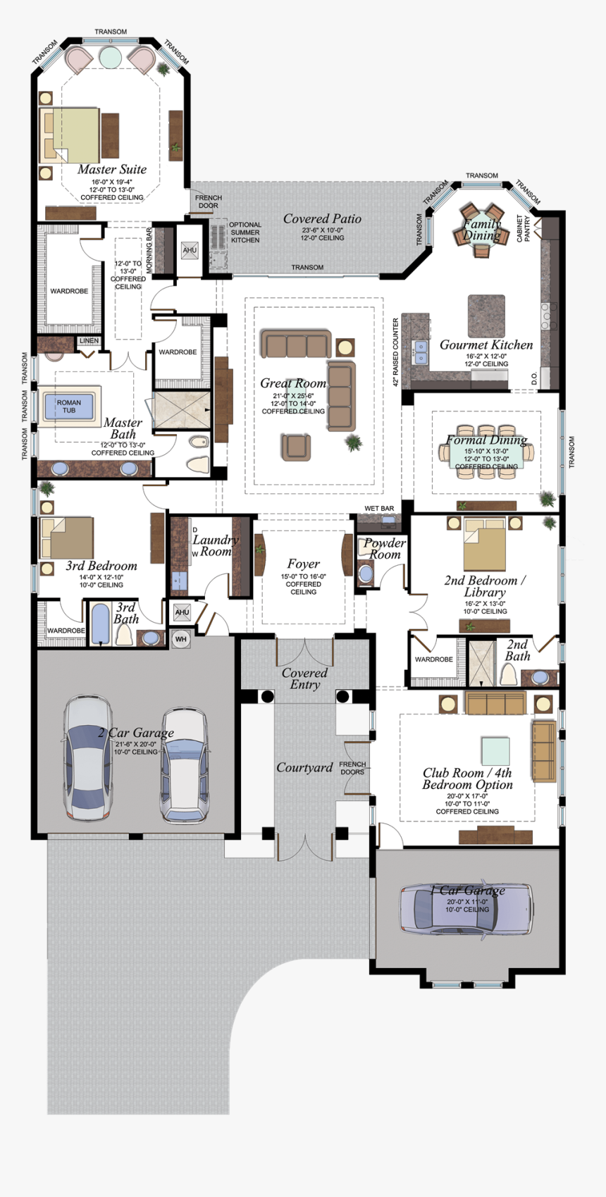 Florida Bungalow Floorplan, HD Png Download, Free Download